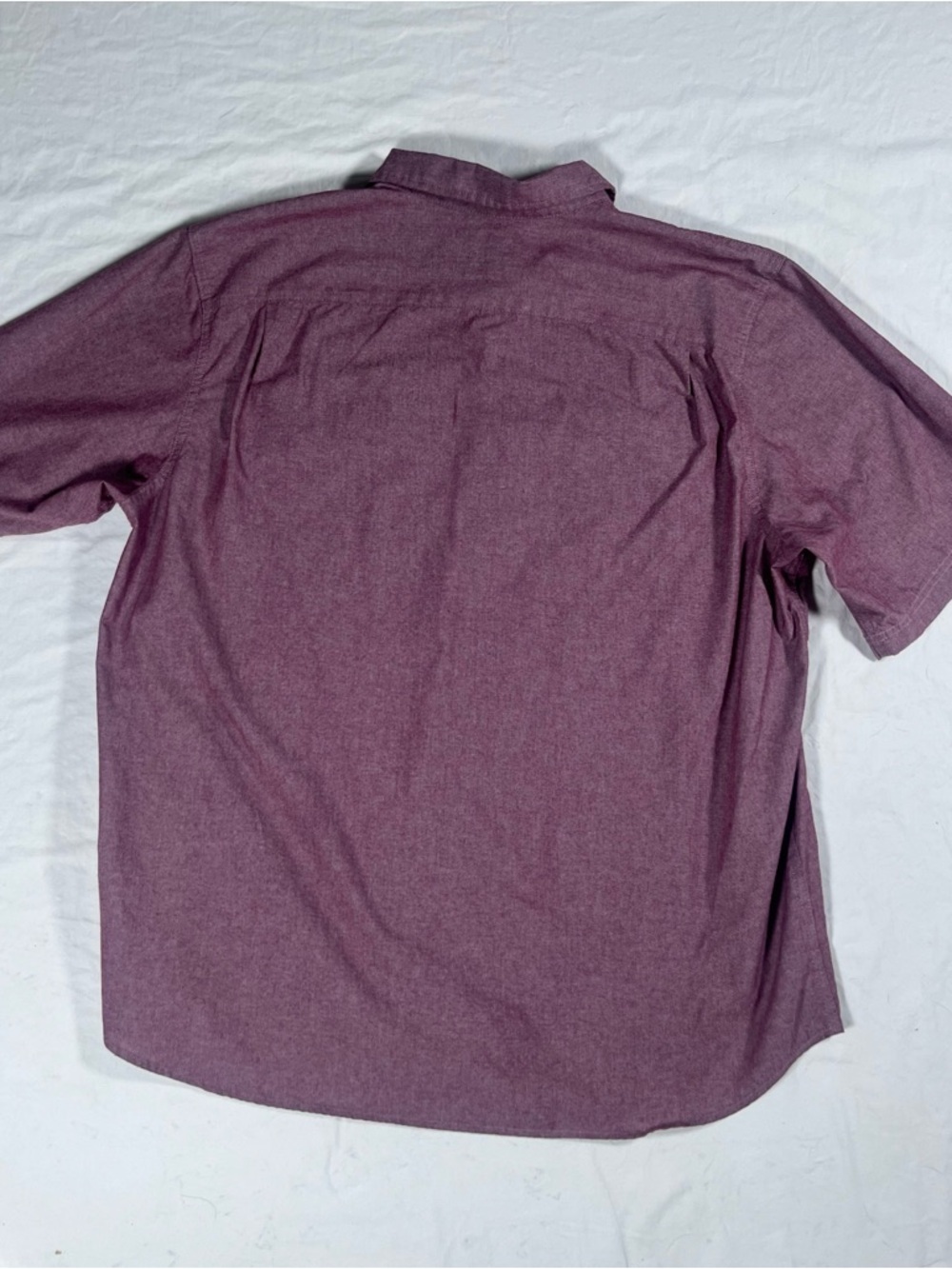 Wrangler Authentic Short Sleeve Button-Up Shirt Plum Men’s XXL - Picture 11 of 13